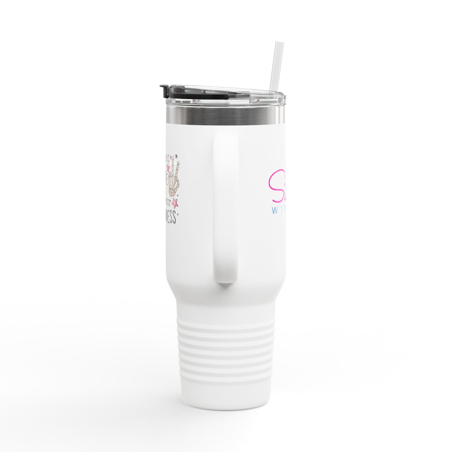 Don’t Forget to Hydrate Insulated 40oz Travel Mug – Funny Skeleton Quote Tumbler with Straw | BPA-Free Stainless Steel Cup
