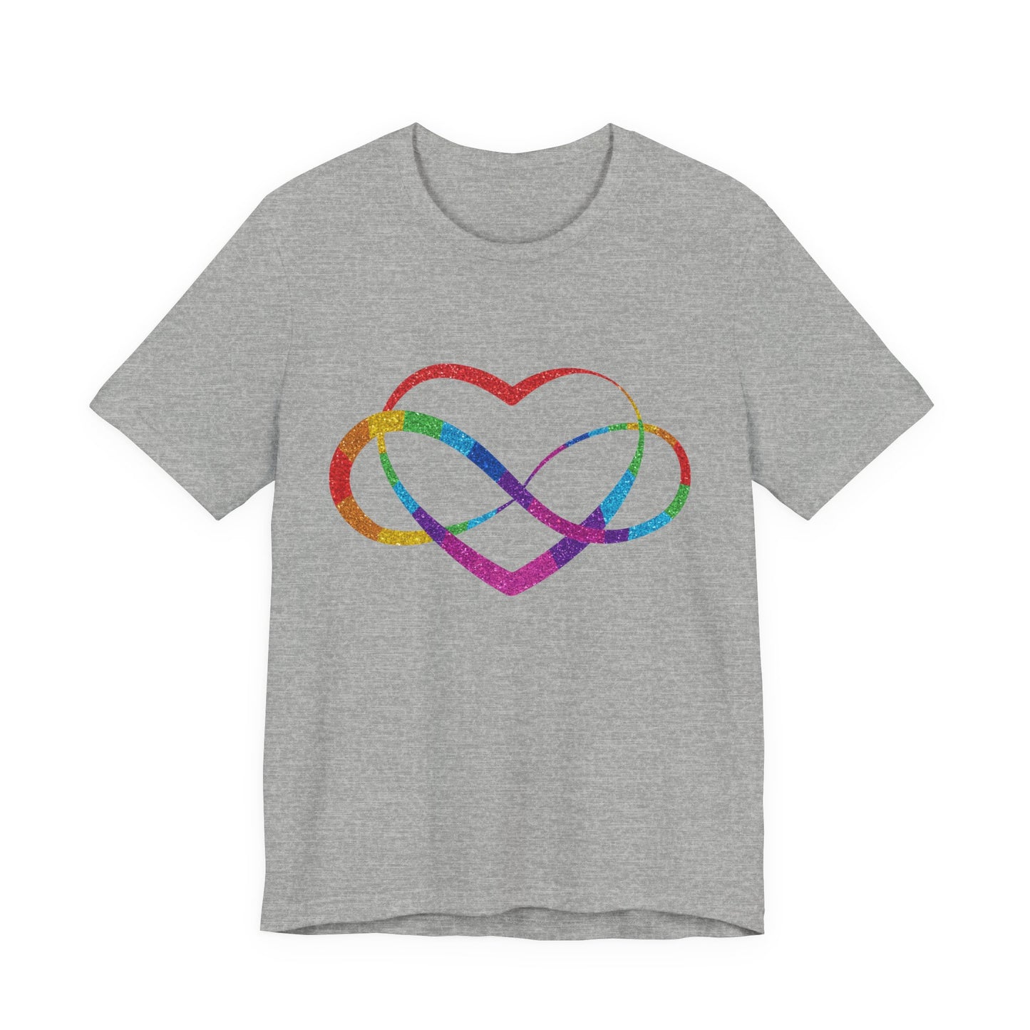 Polyamory Heart T-Shirt – Ethical Non-Monogamy Unisex Tee | Rainbow Poly Pride & Inclusive Love Shirt