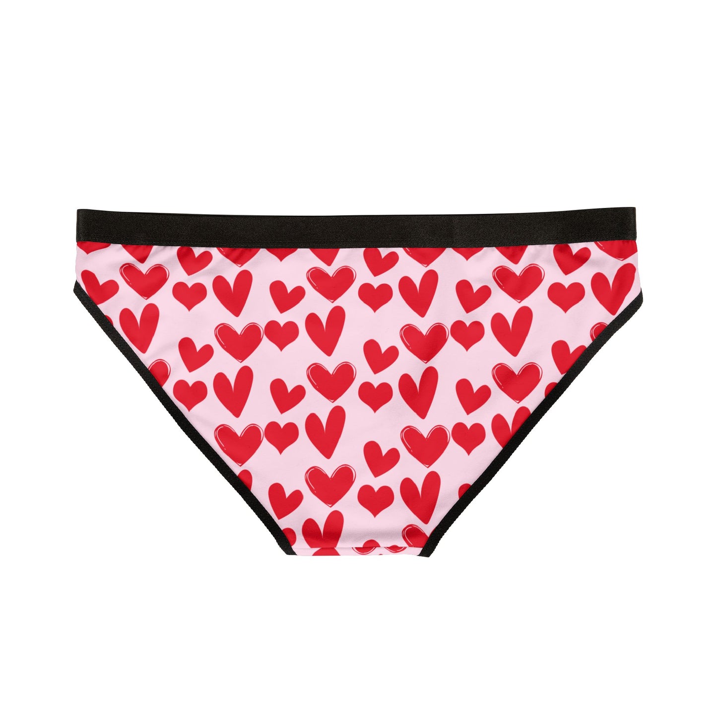 Women’s Valentine’s Heart Print Underwear – Polyamory & Swinger Friendly Panties, ENM Pride Lingerie, Matching Couples & Sets Available
