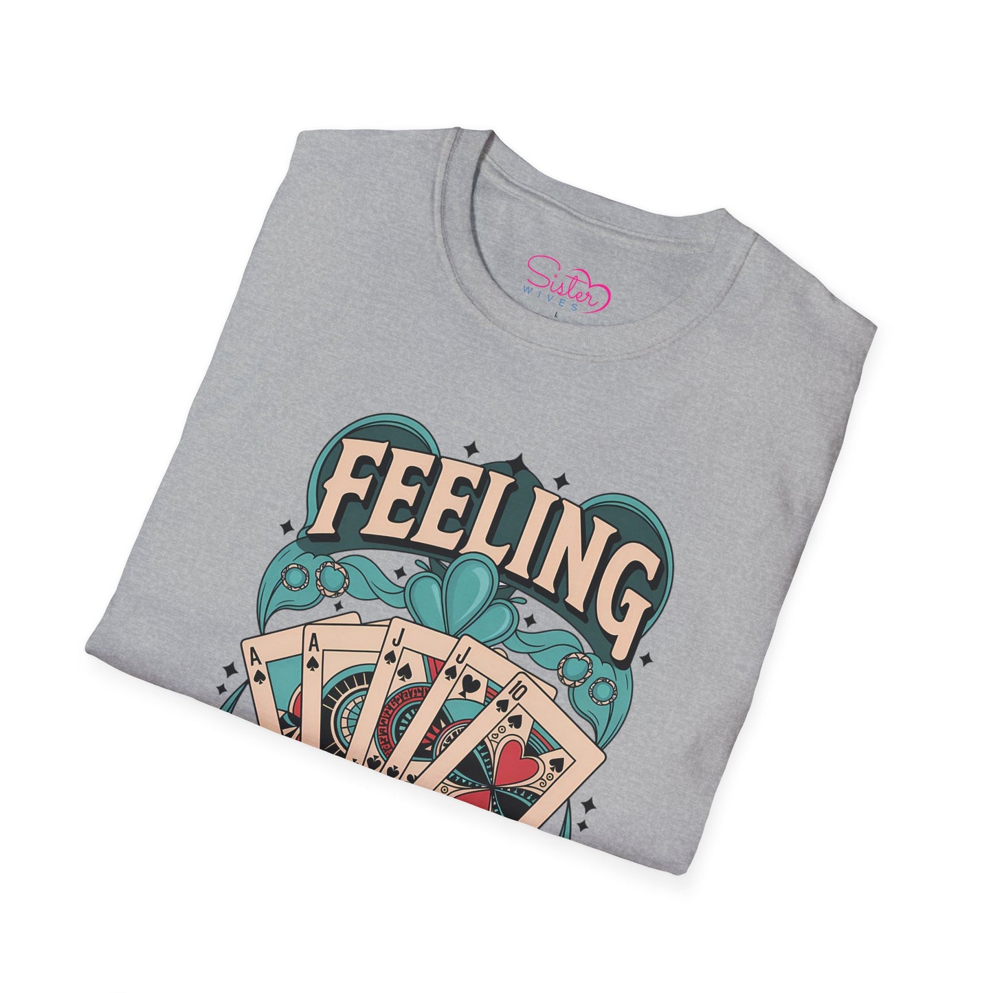 Feeling Lucky Shirt – Vintage Casino Graphic Tee, Lucky Cards St Patrick’s Day Shirt, Poly-Friendly ENM Unisex Gildan 64000