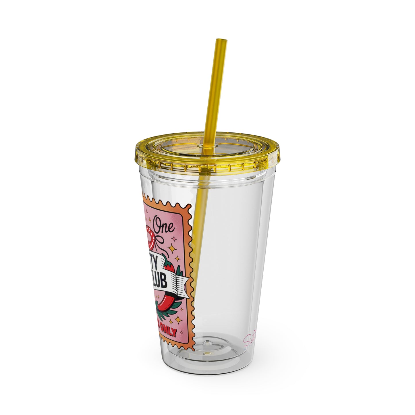 Admit One: Smutty Book Club – 16oz Sunsplash Tumbler | Polyamory Pride Cup | ENM Lifestyle Drinkware | Swinger Aesthetic Travel Cup | Spicy Romance Reader Gift | Poly, Open Relationship, Hotwife Vibes...
