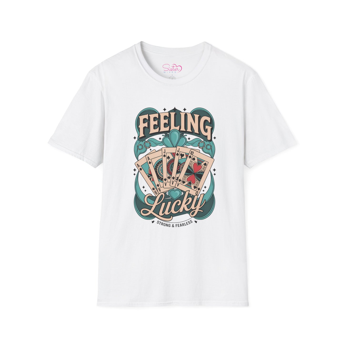 Feeling Lucky Shirt – Vintage Casino Graphic Tee, Lucky Cards St Patrick’s Day Shirt, Poly-Friendly ENM Unisex Gildan 64000