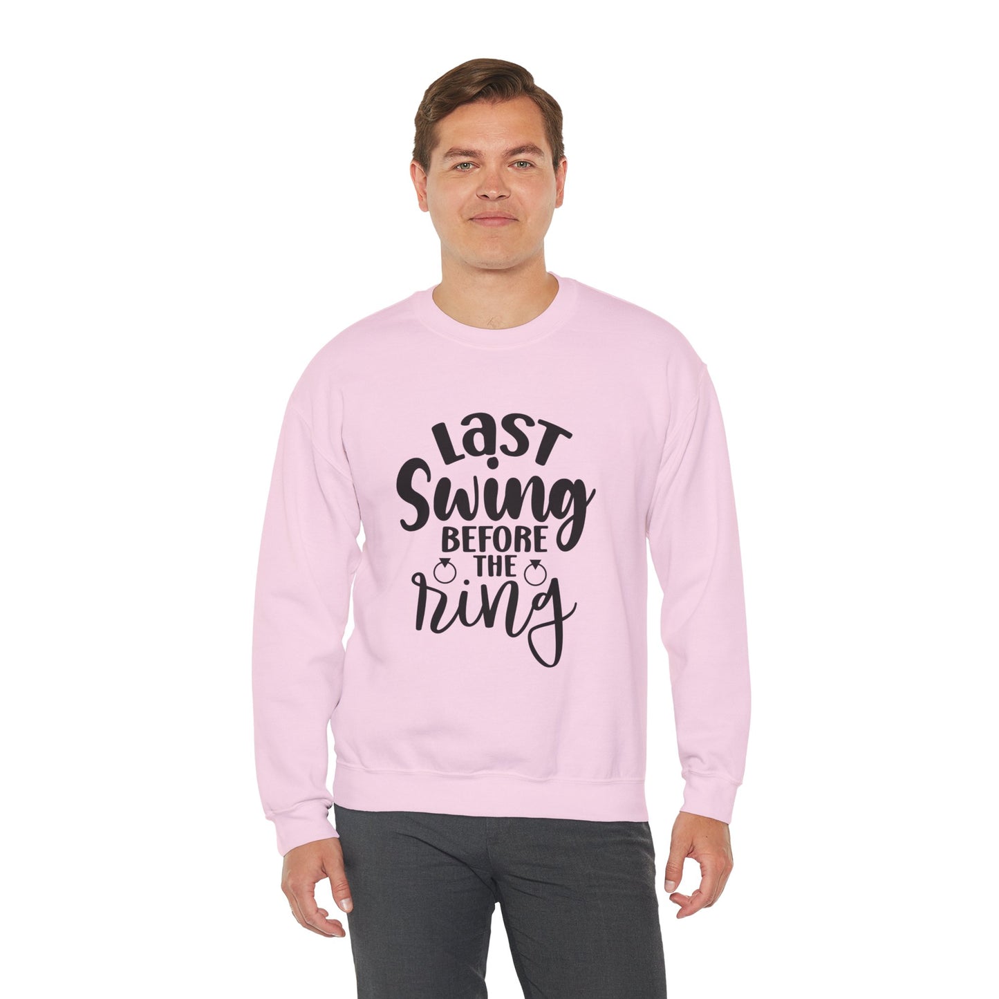 Last Swing Before the Ring Crewneck Sweatshirt | Funny Bachelorette Pullover | Swinger & ENM Friendly Bridal Apparel | Cozy Pre-Wedding Sweatshirt