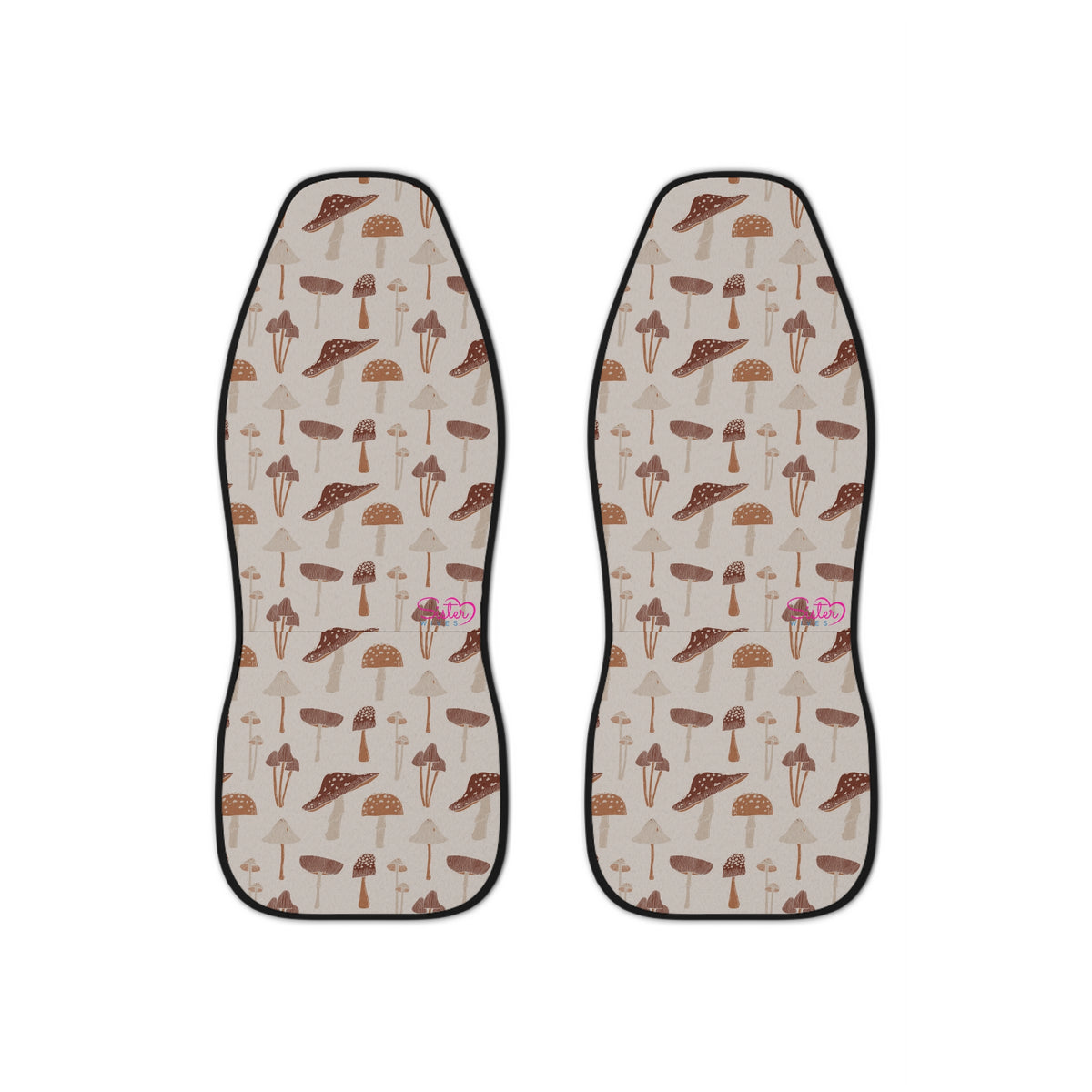 Mushroom Car Seat Covers | Neutral Woodland Auto Decor | Boho Cottagecore Seat Covers | Polyamory & ENM Friendly