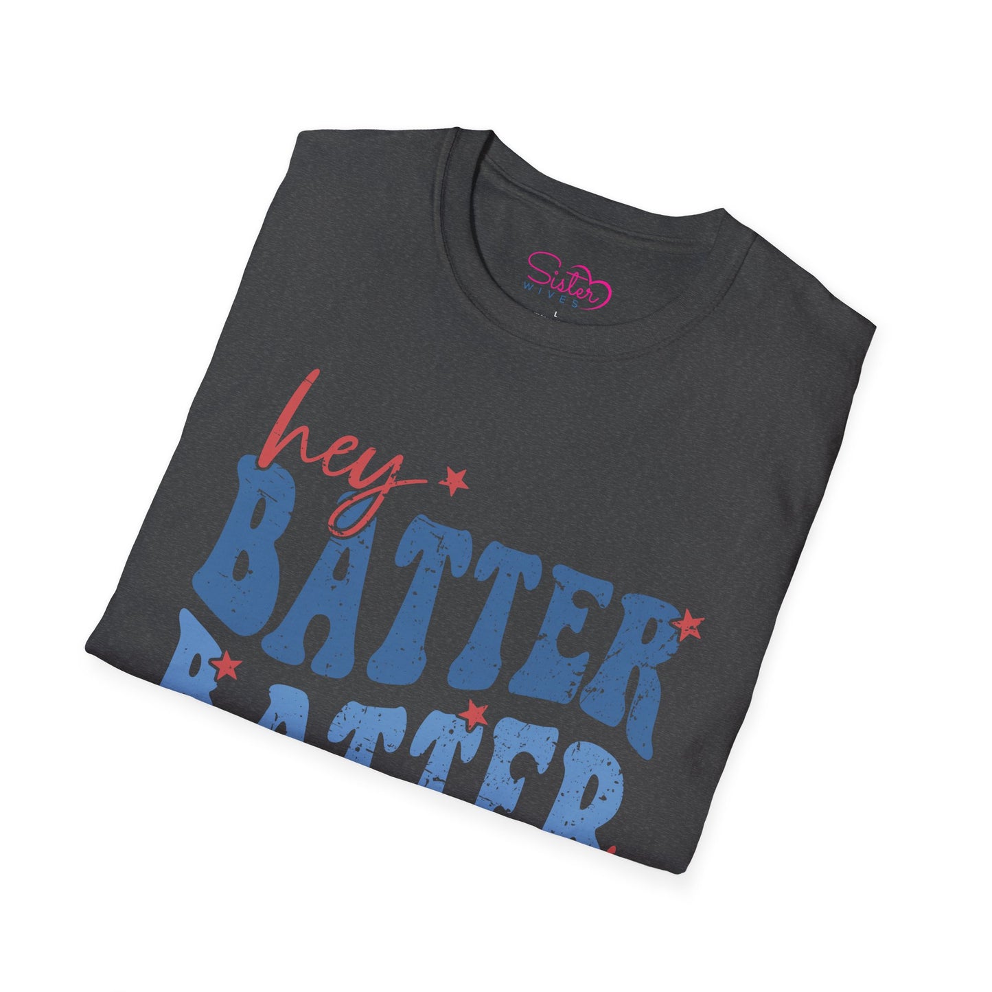 Hey Batter Batter Swing T-Shirt | Playful Swinger Humor Tee | ENM & Polyamory Lifestyle Apparel
