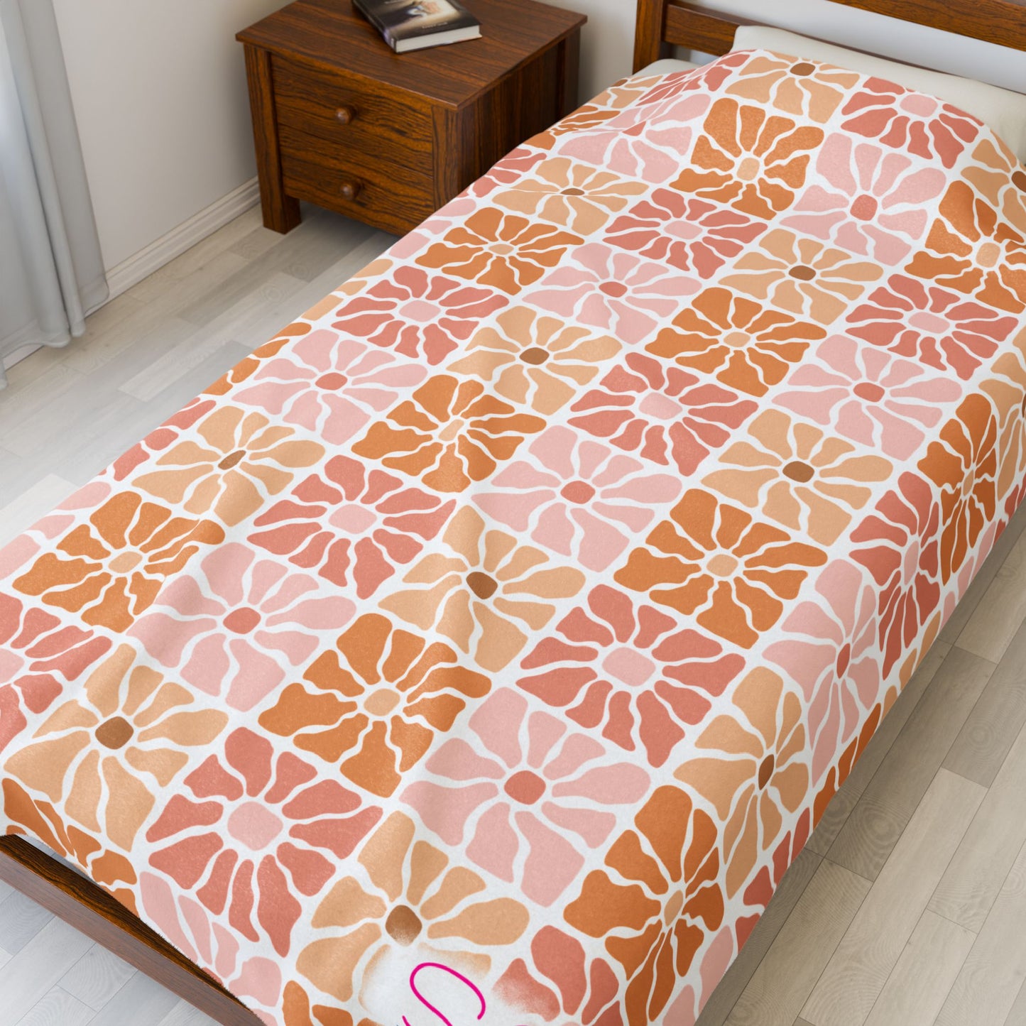 Boho Floral Throw Blanket – Cozy Botanical Home Decor | Polyamory & ENM Friendly