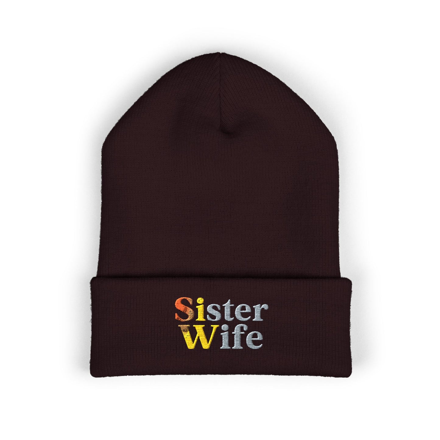 Embroidered Sister Wife Beanie || Cozy Winter Hat || Perfect Gift for Her || Unique Birthday Present || Warm Knit Cap