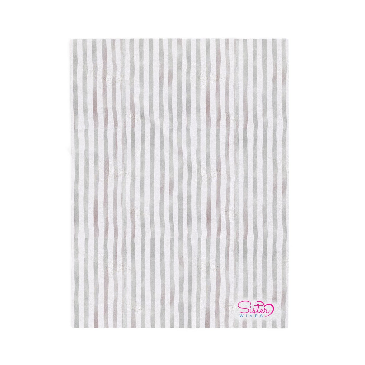 Soft Stripe Throw Blanket – Polyamory Sisterwives ENM Friendly Home Decor | Swinger Lifestyle Cozy Blanket | Minimalist Blush Stripe Throw