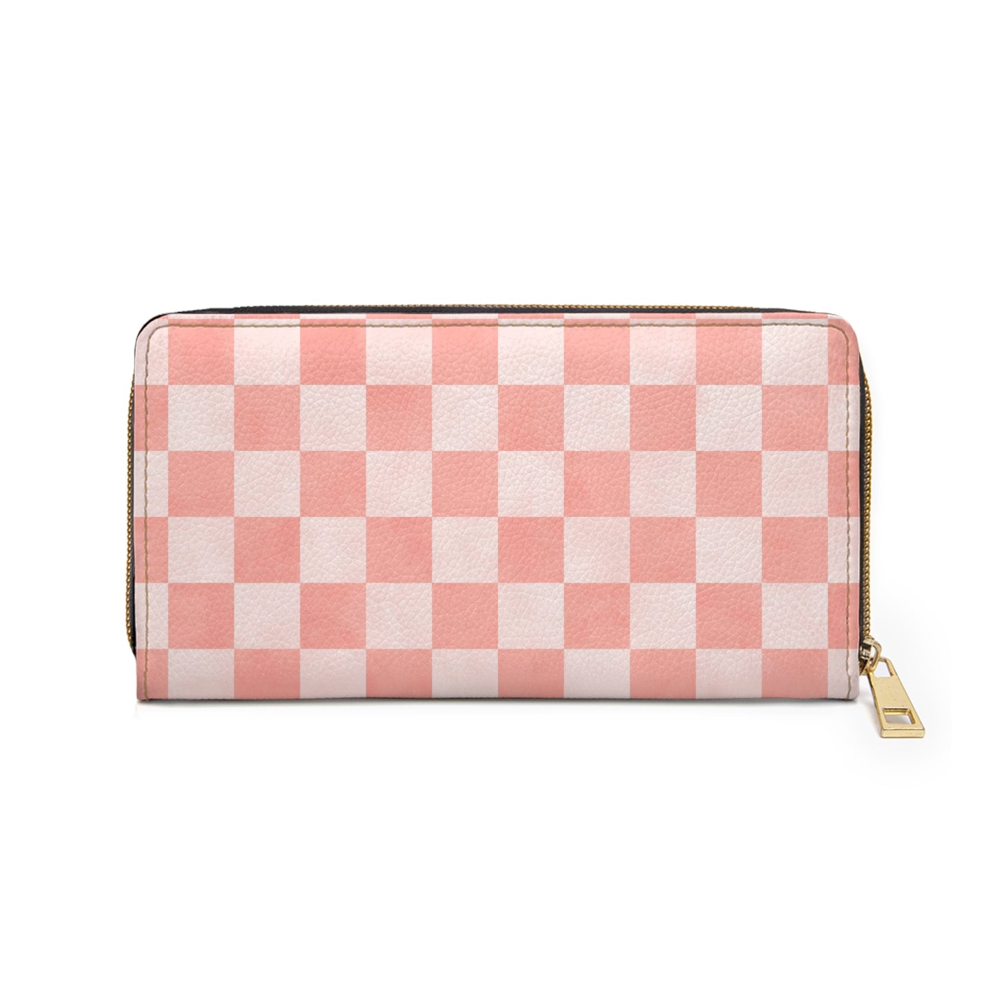 Checkered Pink Zipper Wallet | Polyamory Friendly Accessory | ENM Lifestyle Wallet | Inclusive Chosen Family Gift | Colorful Retro Checker Wallet