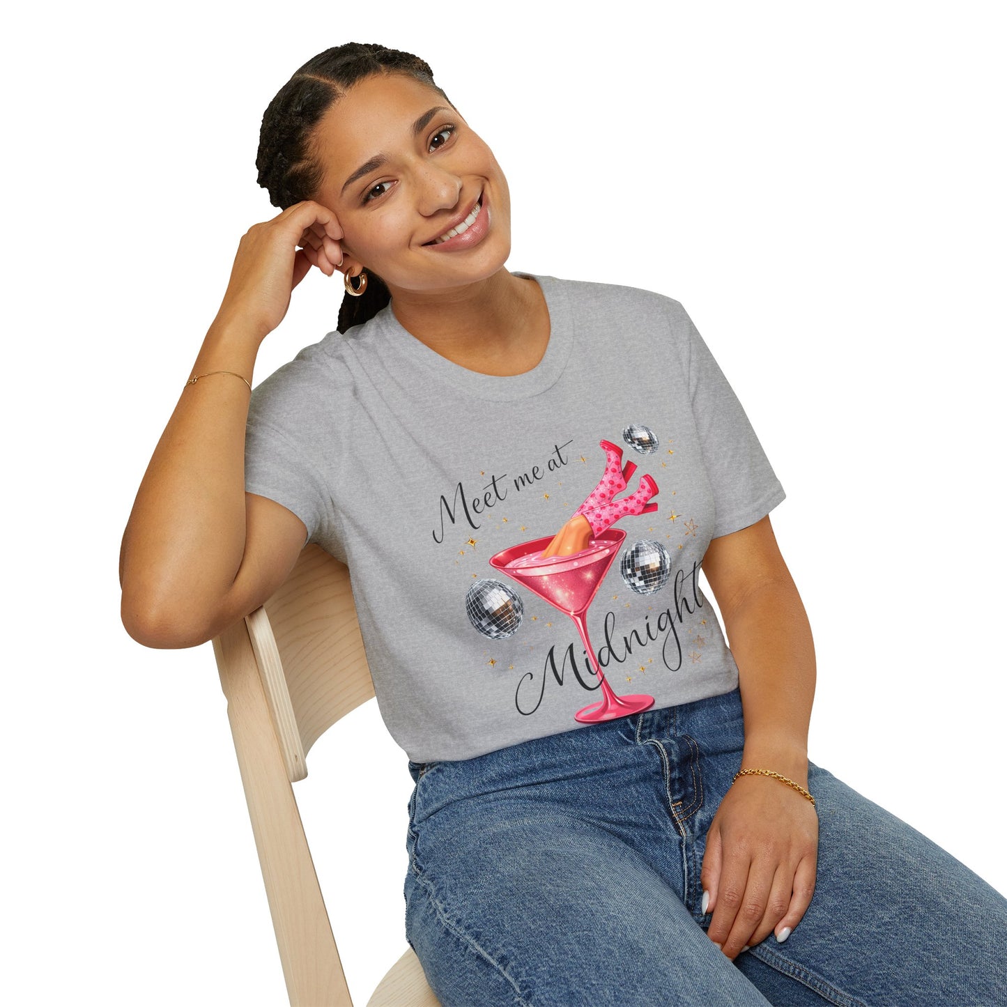 Meet Me at Midnight Shirt – Cocktail Party Graphic Tee, Flirty Night Out Shirt, Poly-Friendly ENM Unisex Gildan 64000