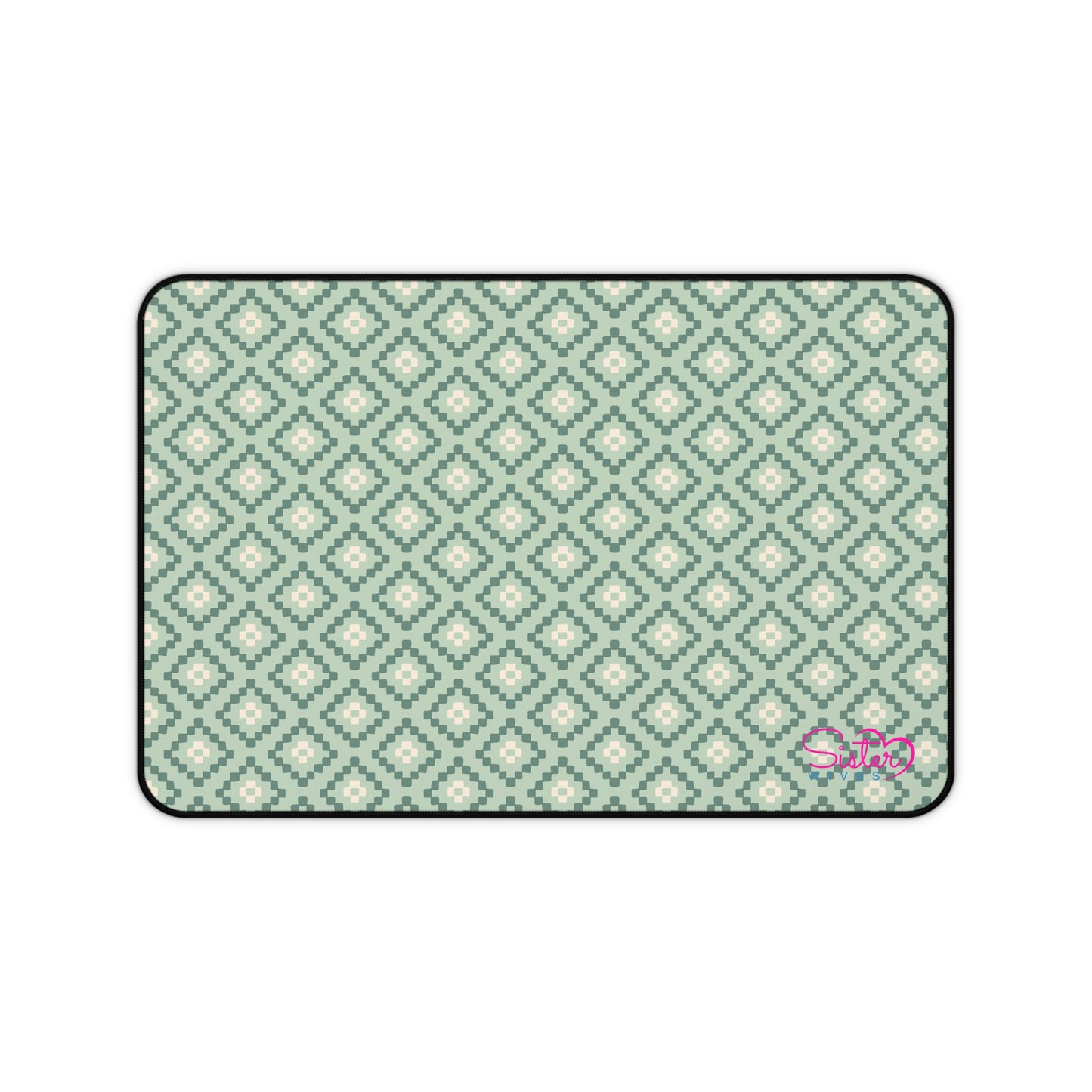 Geometric Desk Mat – Boho Pattern Mouse Pad, Neoprene Extended Desk Mat, Polyamory Friendly Office Decor, Love-Positive Workspace Accessory