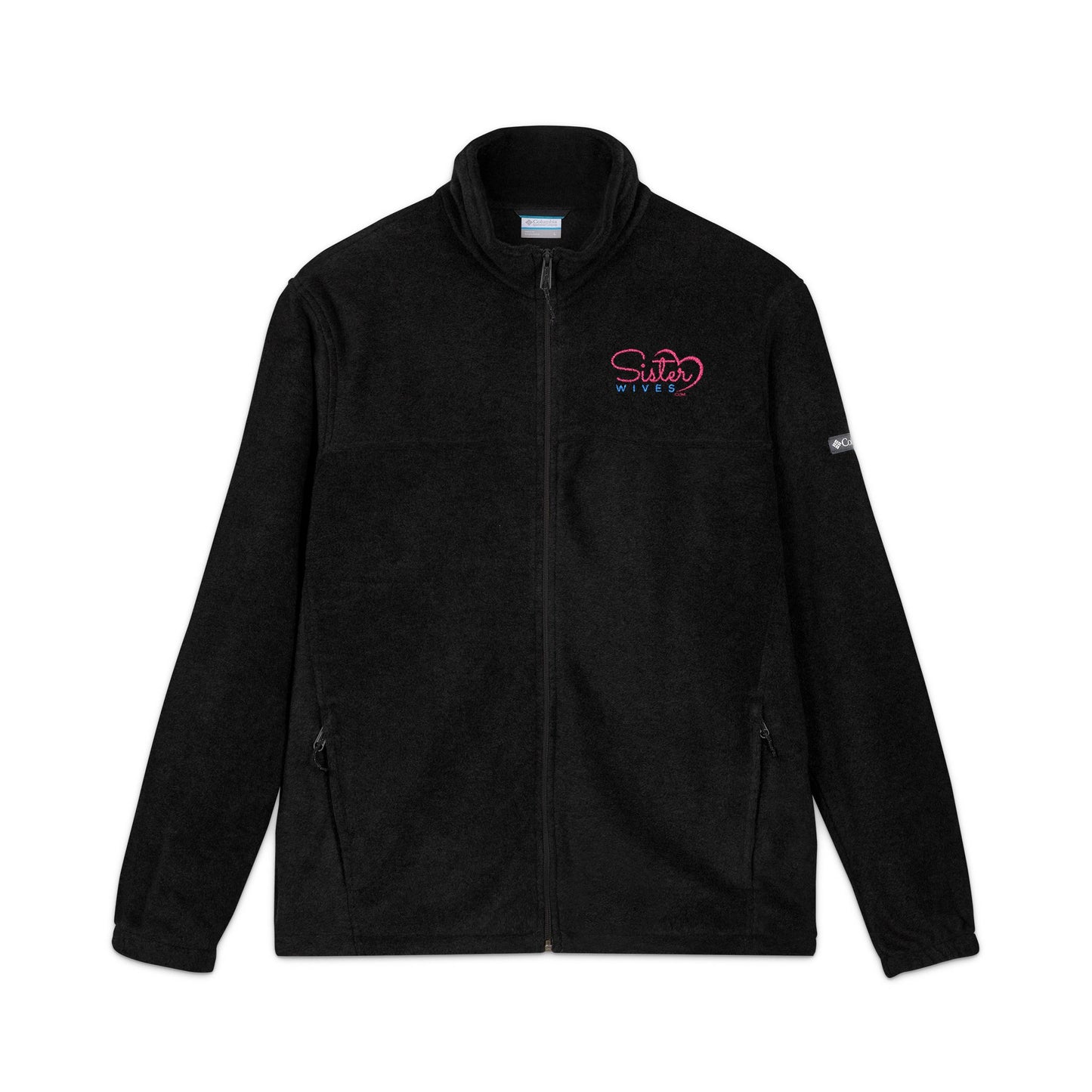Sister Wives Logo Cozy Unisex Columbia Fleece Jacket - Embroidered Outdoor Layer, Perfect Gift for Hiking, Camping, and Everyday Wear