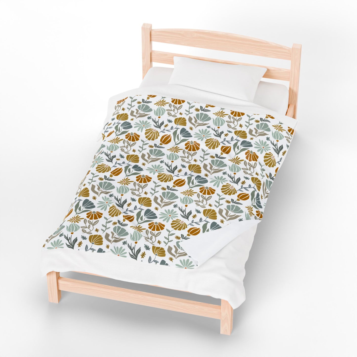 Boho Floral Throw Blanket – Cozy Botanical Home Decor | Polyamory & ENM Friendly