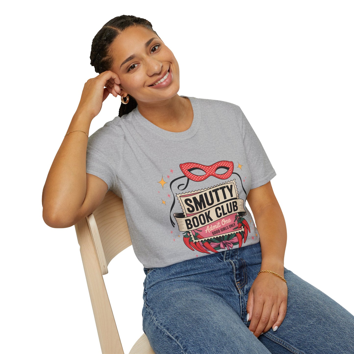 Smutty Book Club Shirt Adult Only Spicy Romance Tee, Booktok Reader Shirt, Sex Positive Poly-Friendly Unisex Gildan 64000