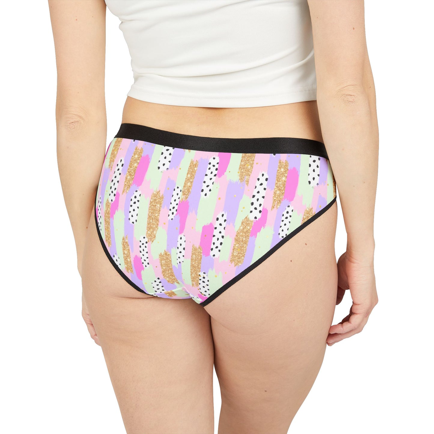 Pastel Abstract Bikini Panties | Polyamory-Friendly Lingerie | ENM Underwear | Aesthetic Women’s Briefs | Body-Positive Intimates