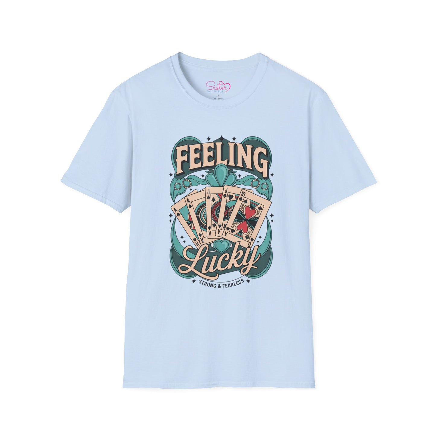 Feeling Lucky Shirt – Vintage Casino Graphic Tee, Lucky Cards St Patrick’s Day Shirt, Poly-Friendly ENM Unisex Gildan 64000