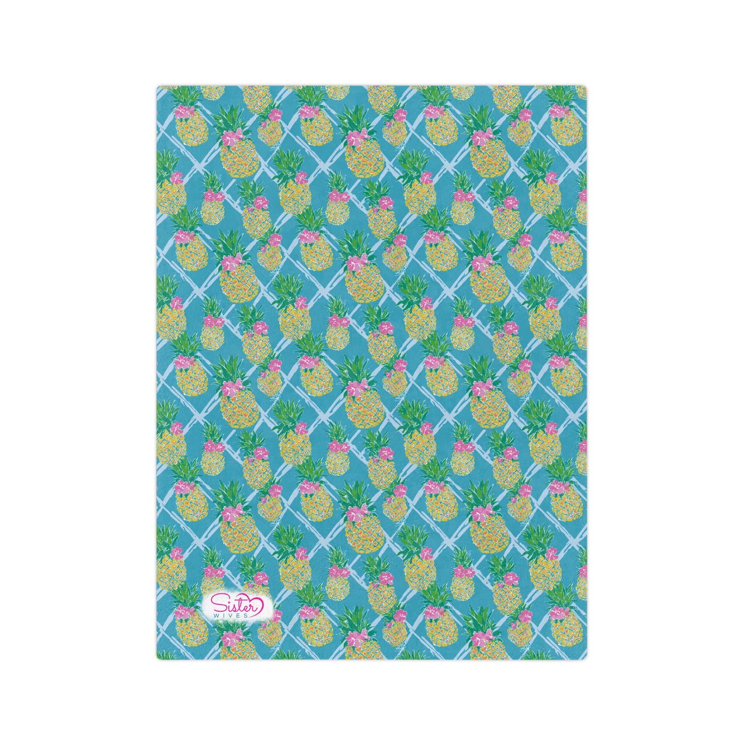 Sisterwives Preppy Blue Pineapple Velveteen Blanket, Cozy Throw for Beach Lovers, Bright Home Decor, Perfect Gift for Summer Celebrations, Pineapple [...]