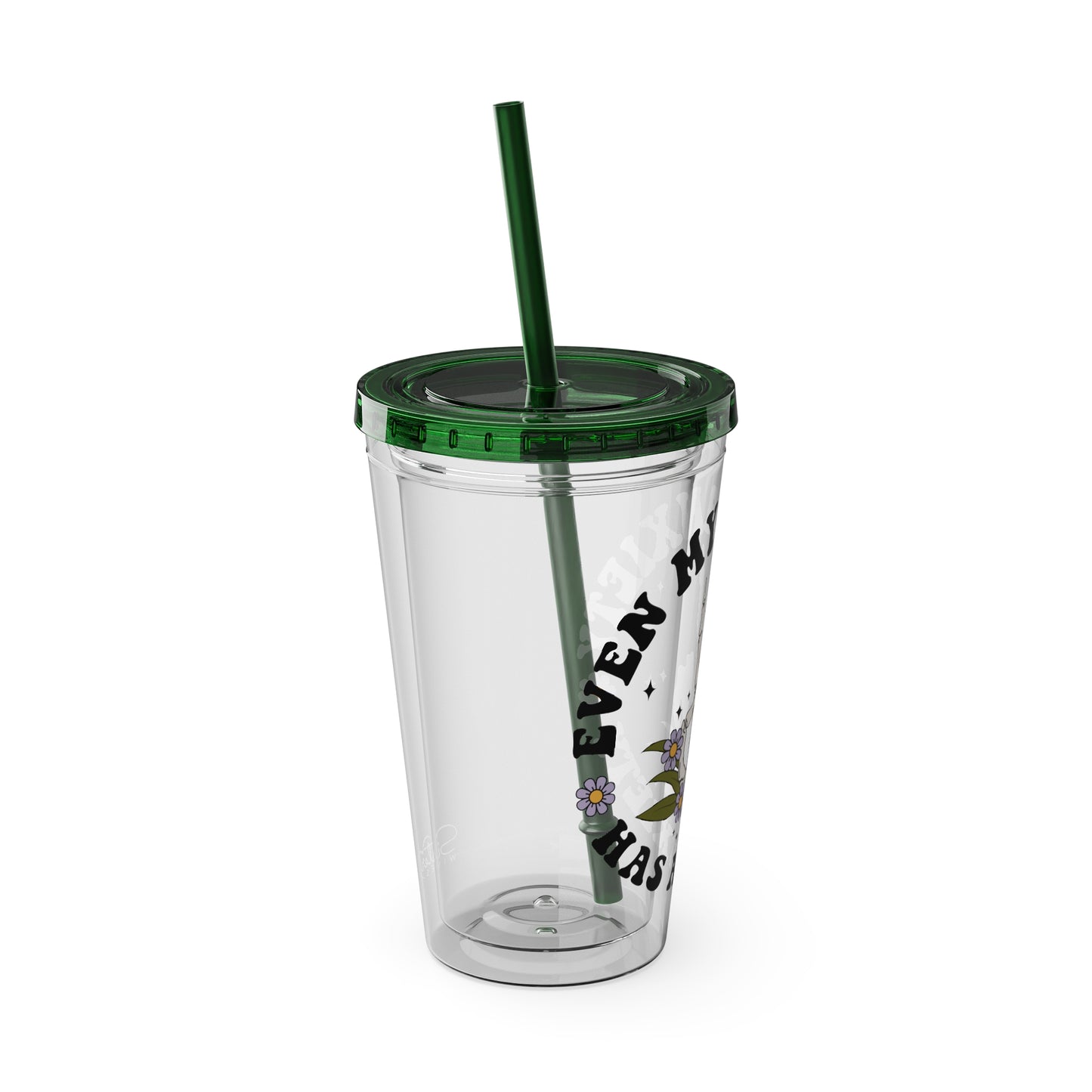 Even My Anxiety Has Anxiety” Skeleton Peace Sign 16oz Sunsplash Tumbler | Dark Humor Mental Health Cup | Goth Aesthetic Drinkware | Spooky Skeleton Cup | Anxiety Humor Gift
