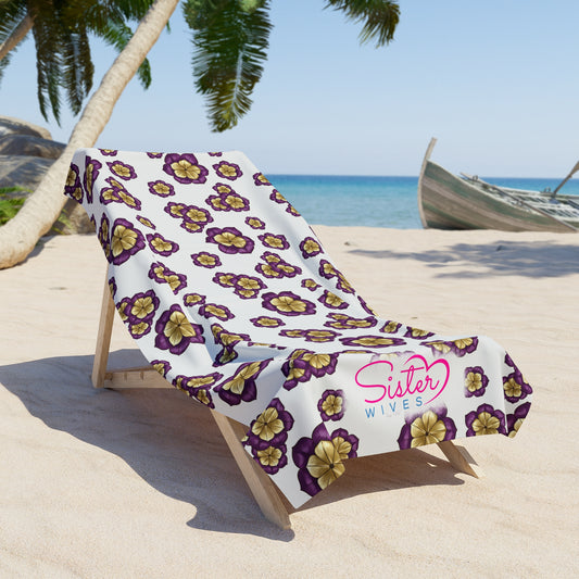 Celestial Zodiac Polyamory Beach Towel | ENM & Non-Monogamy Friendly Astrology, Zodiac & Magical Aesthetic Pool Towel