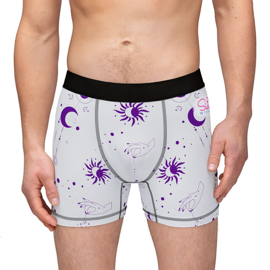 Celestial Polyamory Men’s Boxer Briefs – Astrology & Cosmic Underwear | ENM, Non-Monogamy & Pride-Friendly Intimates