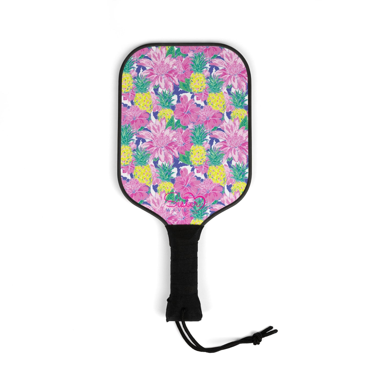 Preppy Pineapple Colorful Pickleball Paddle Set By SisterWives | Fun Outdoor Sports Gear | Perfect Gift for Players | Summer Activities | Birthday, Sports Event, Family Fun