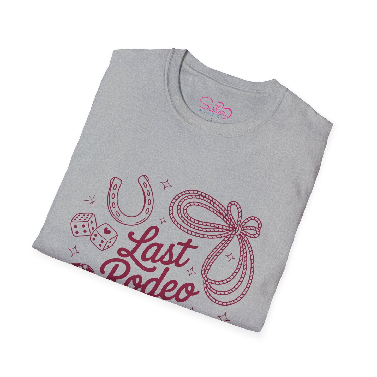 Last Rodeo Shirt – Cowgirl Bachelorette Party Tee, Western Bride Shirt, Poly-Friendly Wedding Weekend T-Shirt, Unisex Gildan 64000