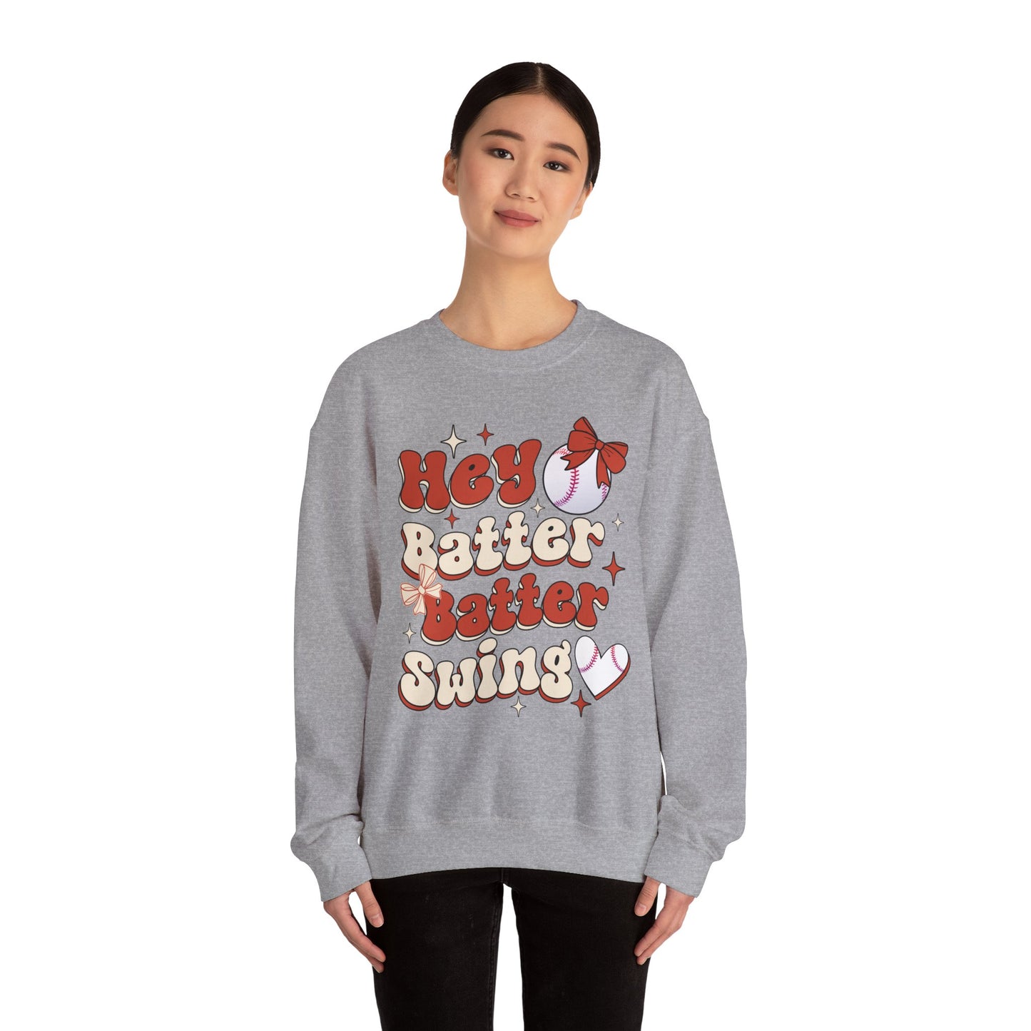 Hey Batter Batter Swing Sweatshirt | Playful Swinger Humor Pullover | ENM & Polyamory Lifestyle Apparel
