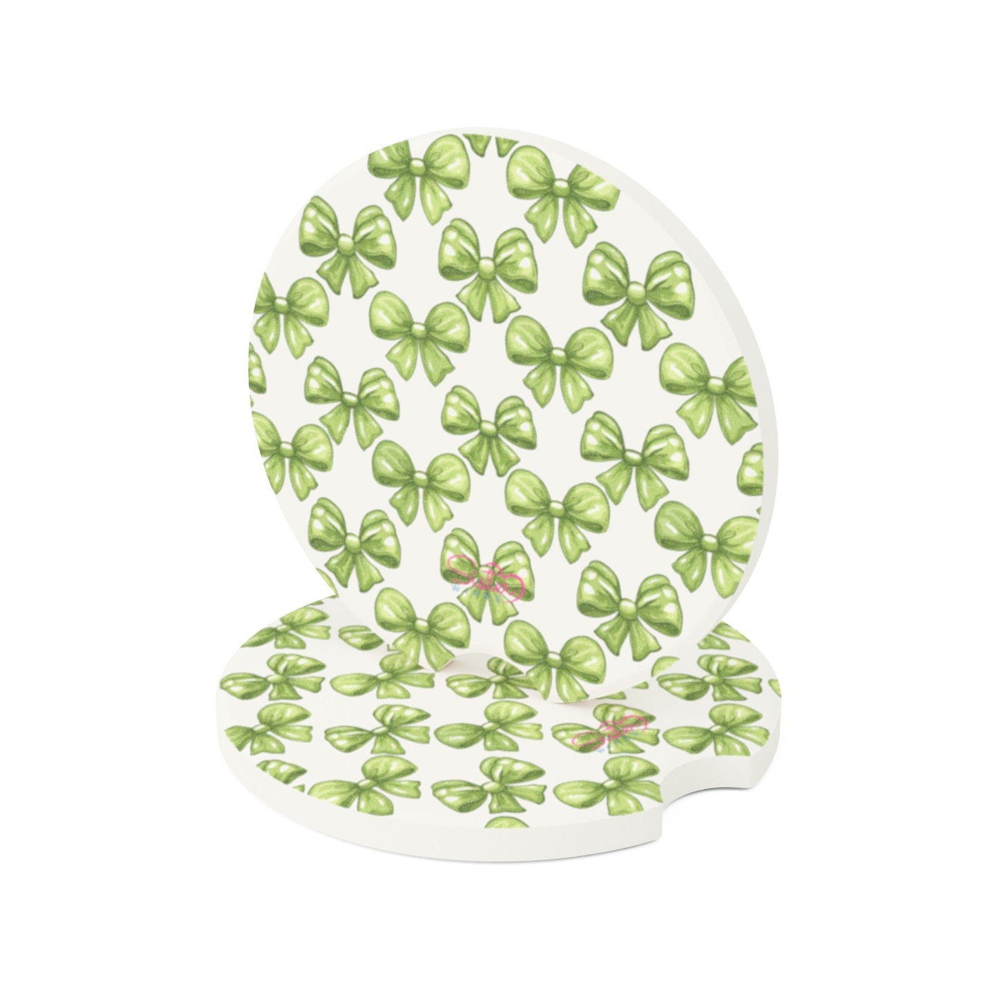 Soapstone Car Coaster Green Coquette Bows, Ethical Non Monogamy