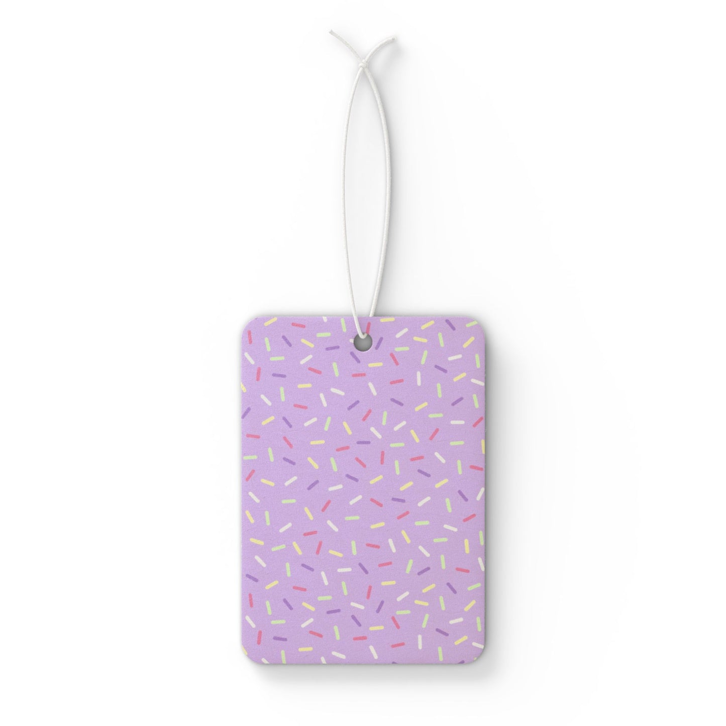 Purple Pastel Sprinkle Car Air Freshener – Cute Confetti Aesthetic Hanging Diffuser | Pine, New Car & Black Ice Scents