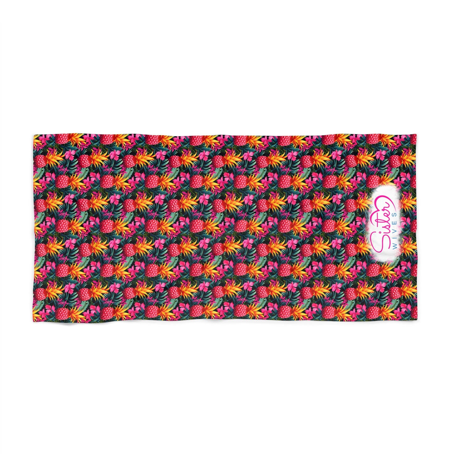 Pink Upside Down Pineapple Tropical Beach Towel, Summer Beach Accessory, Poolside Essential, Vacation Gear, Gift for Beach Lovers, Fun Beach Days