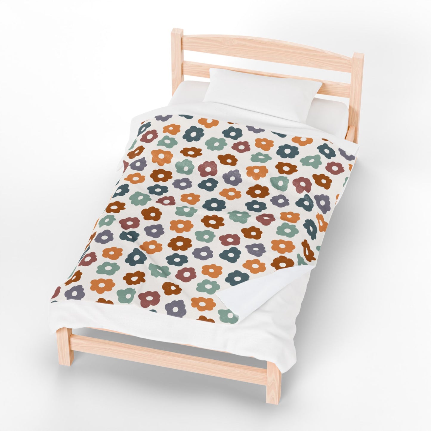 Boho Floral Throw Blanket – Cozy Botanical Home Decor | Polyamory & ENM Friendly