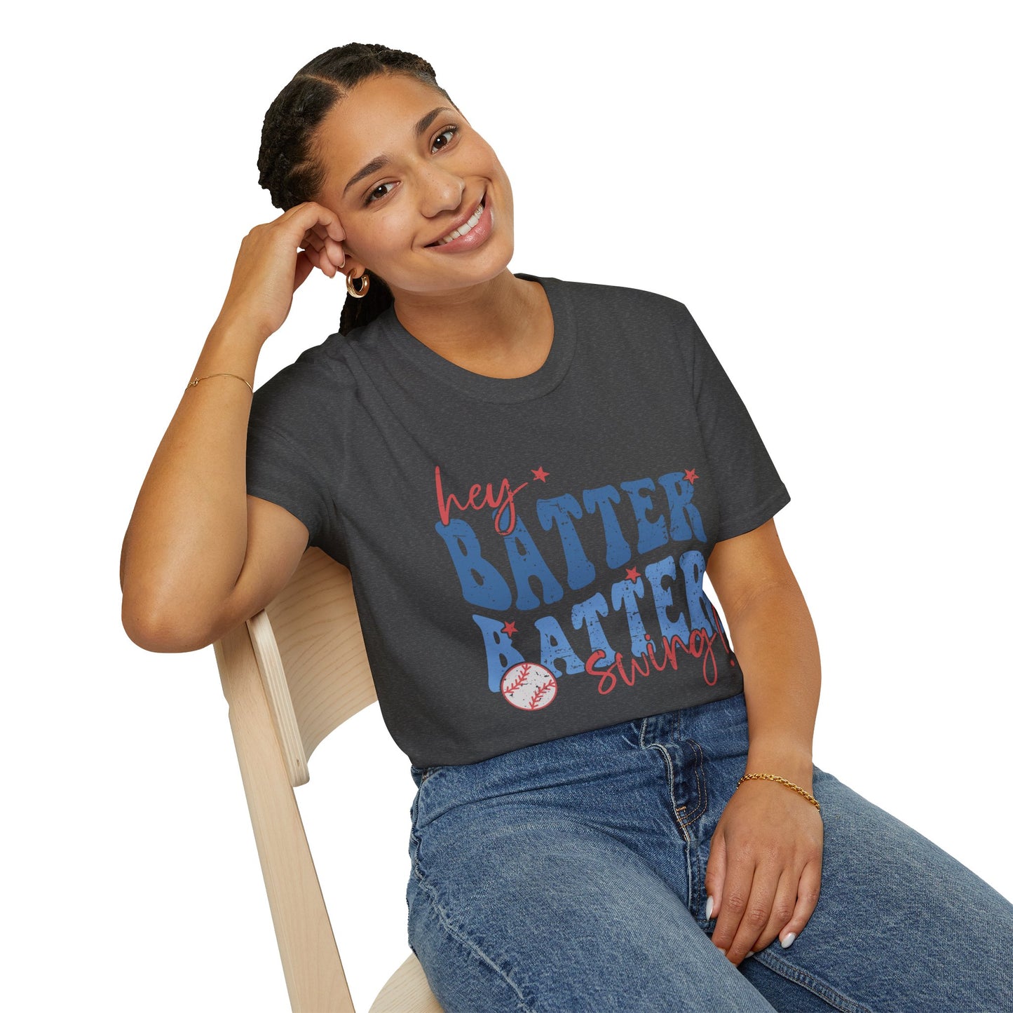 Hey Batter Batter Swing T-Shirt | Playful Swinger Humor Tee | ENM & Polyamory Lifestyle Apparel