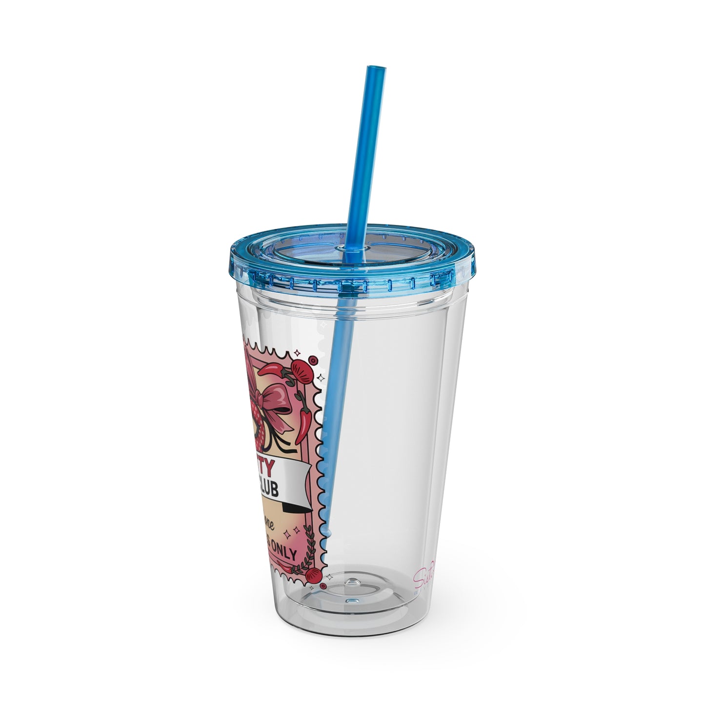 Admit One: Smutty Book Club – 16oz Sunsplash Tumbler | Polyamory Pride Cup | ENM Lifestyle Drinkware | Swinger Aesthetic Travel Cup | Spicy Romance Reader Gift | Poly, Open Relationship,...