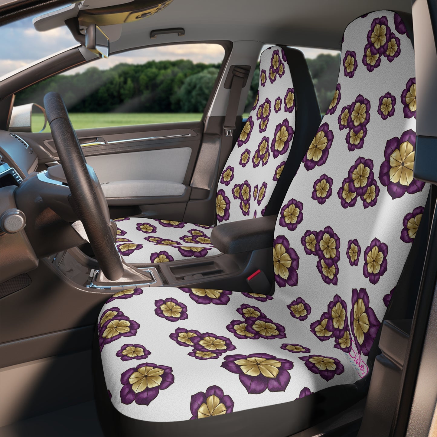 Celestial Polyamory Car Seat Covers – Astrology & Cosmic Interior Decor | ENM, Non-Monogamy & Pride-Friendly Auto Accessories