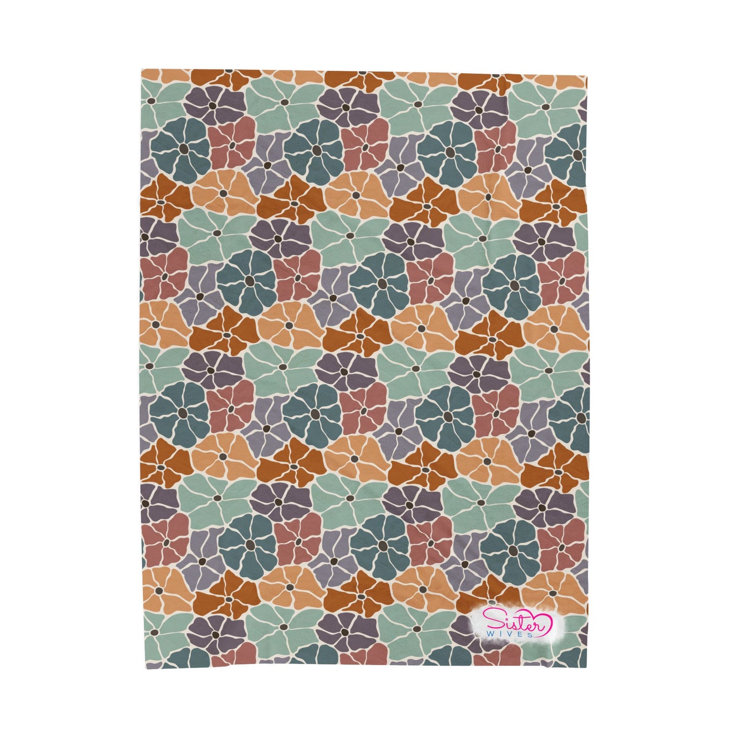 Boho Floral Throw Blanket – Cozy Botanical Home Decor | Polyamory & ENM Friendly