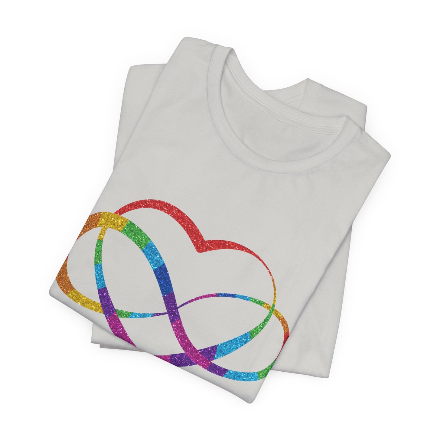 Polyamory Heart T-Shirt – Ethical Non-Monogamy Unisex Tee | Rainbow Poly Pride & Inclusive Love Shirt