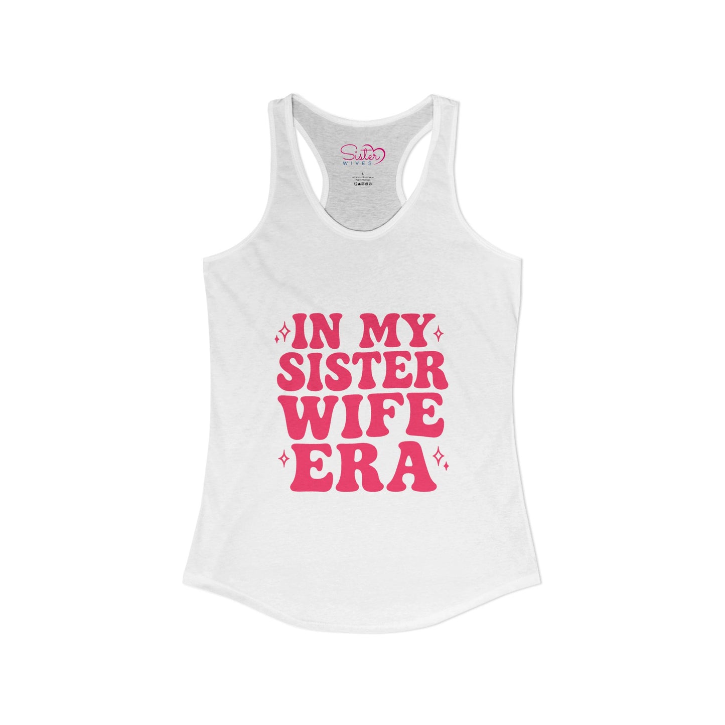 In My Sister Wife Era Racerback Tank | Polyamory & ENM Lifestyle Tank Top | Chosen Family Black Summer Shirt | Inclusive Relationship Apparel