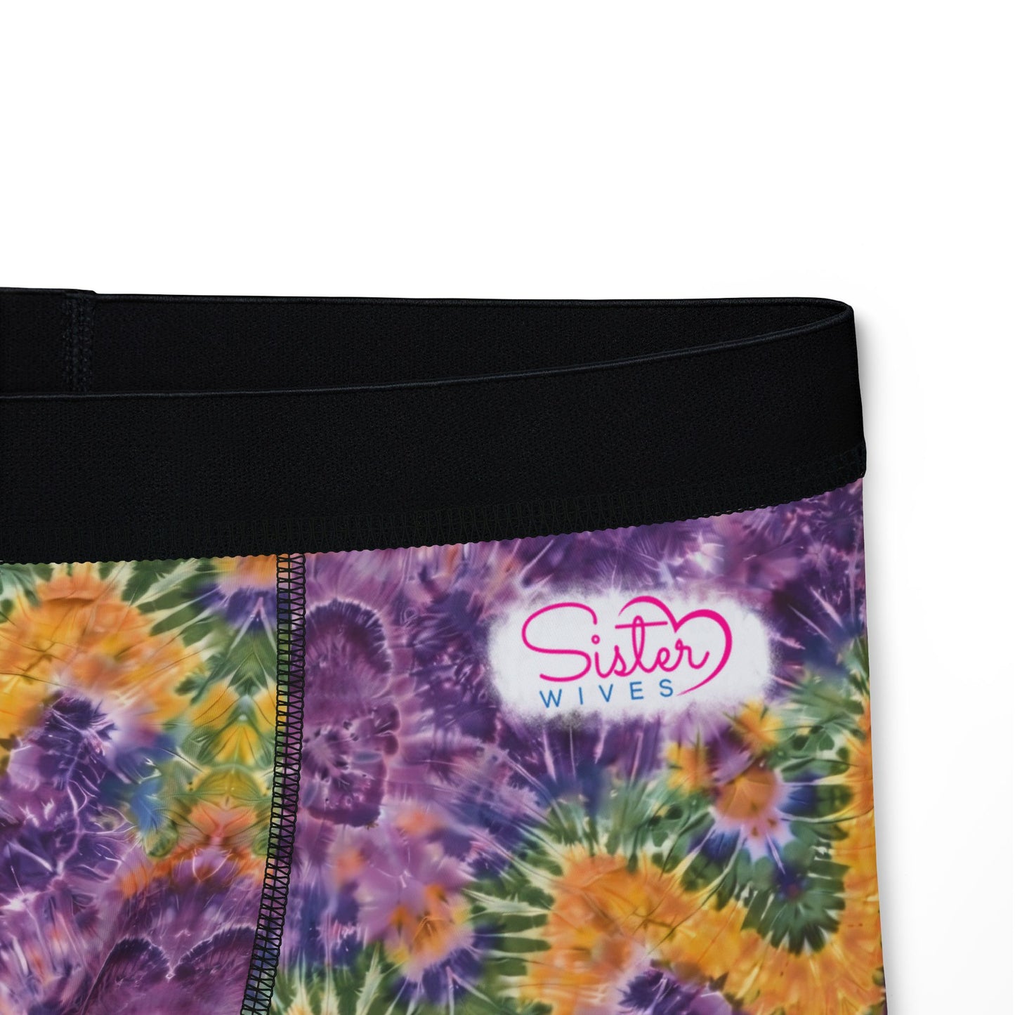 Mardi Gras Tie-Dye Men’s Boxer Briefs | Polyamory ENM Pride Underwear | Ethical Non-Monogamy Lifestyle Boxers | Colorful Festival-Inspired Men’s Underwear