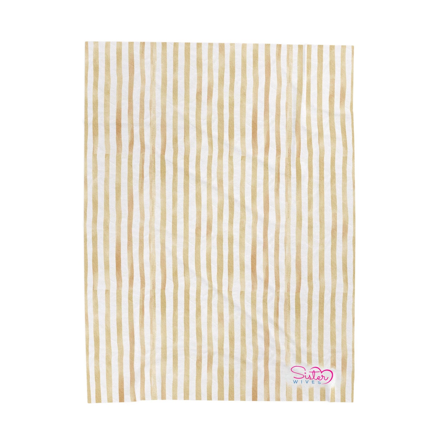 Soft Stripe Throw Blanket – Polyamory Sisterwives ENM Friendly Home Decor | Swinger Lifestyle Cozy Blanket | Minimalist Blush Stripe Throw