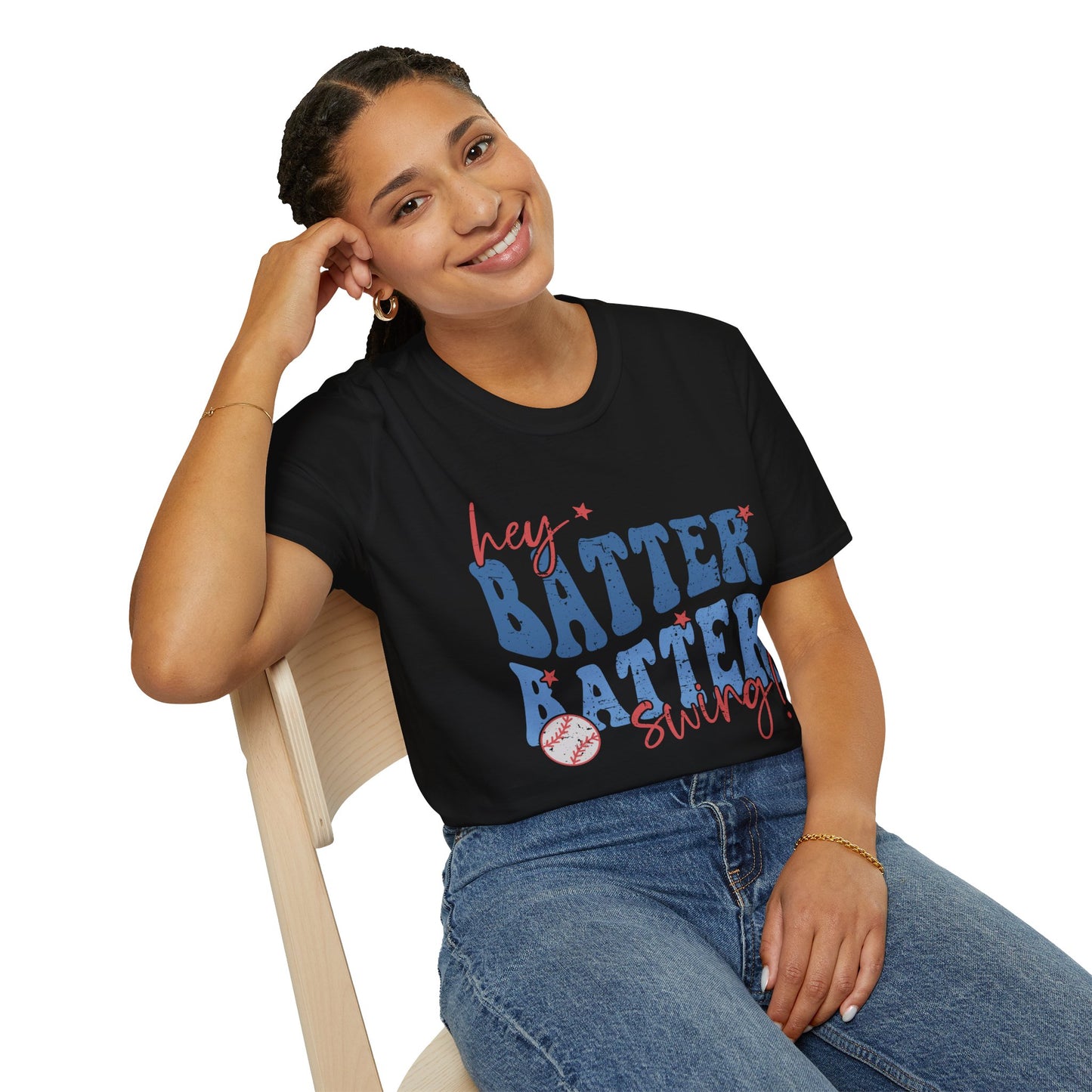 Hey Batter Batter Swing T-Shirt | Playful Swinger Humor Tee | ENM & Polyamory Lifestyle Apparel