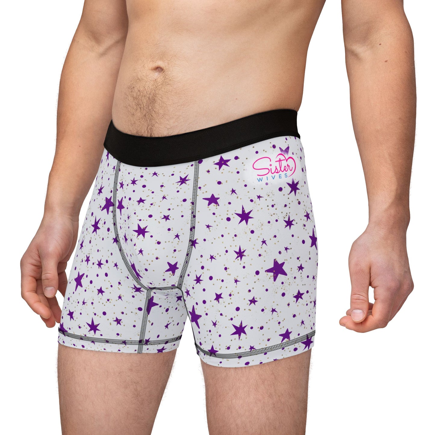 Celestial Polyamory Men’s Boxer Briefs – Astrology & Cosmic Underwear | ENM, Non-Monogamy & Pride-Friendly Intimates