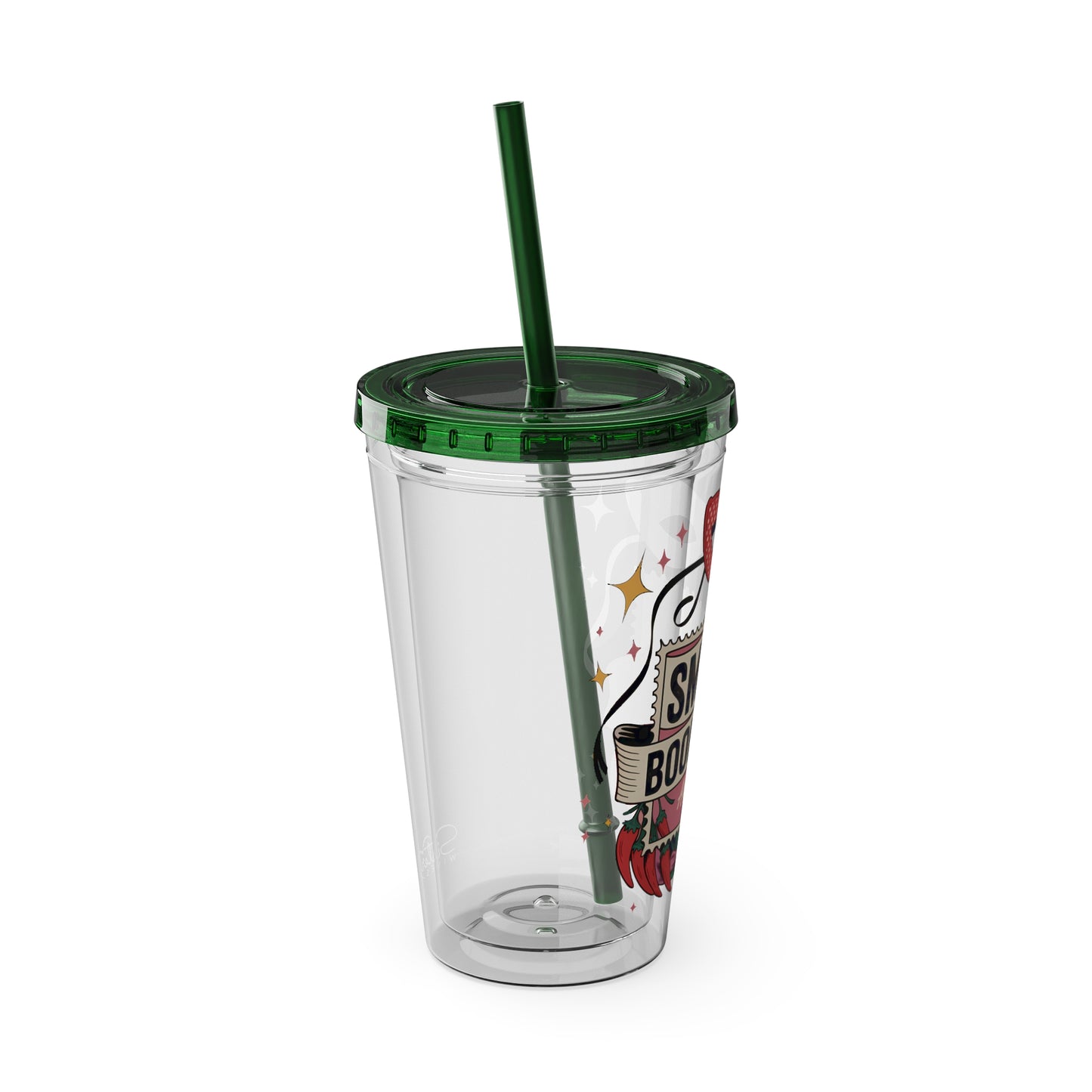 Admit One: Smutty Book Club – 16oz Sunsplash Tumbler | Polyamory Pride Cup | ENM Lifestyle Drinkware | Swinger Aesthetic Travel Cup | Spicy Romance Reader Gift | Poly, Open Relationship,...