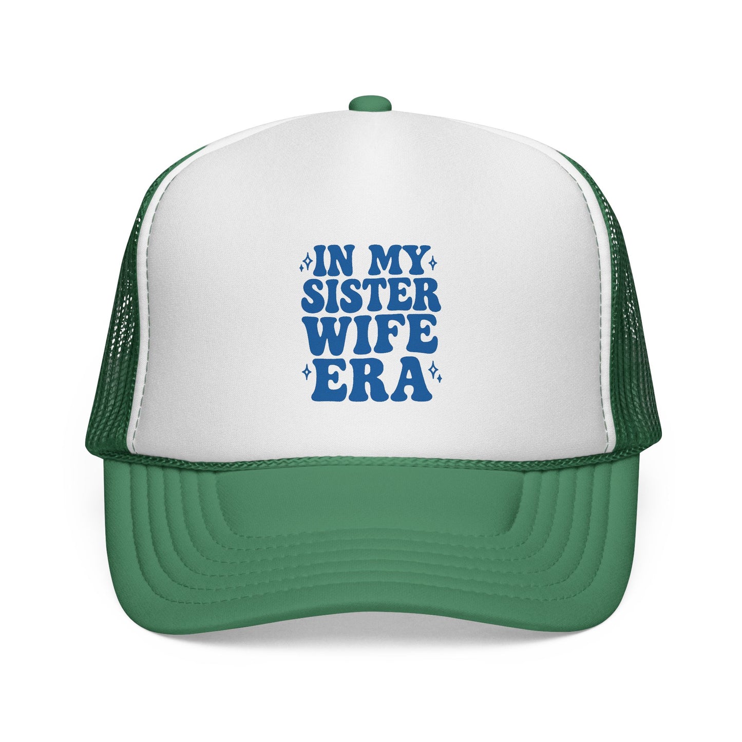 Blue In My Sisterwife Era Trucker Hat – Retro Mesh Cap, Adjustable Snapback