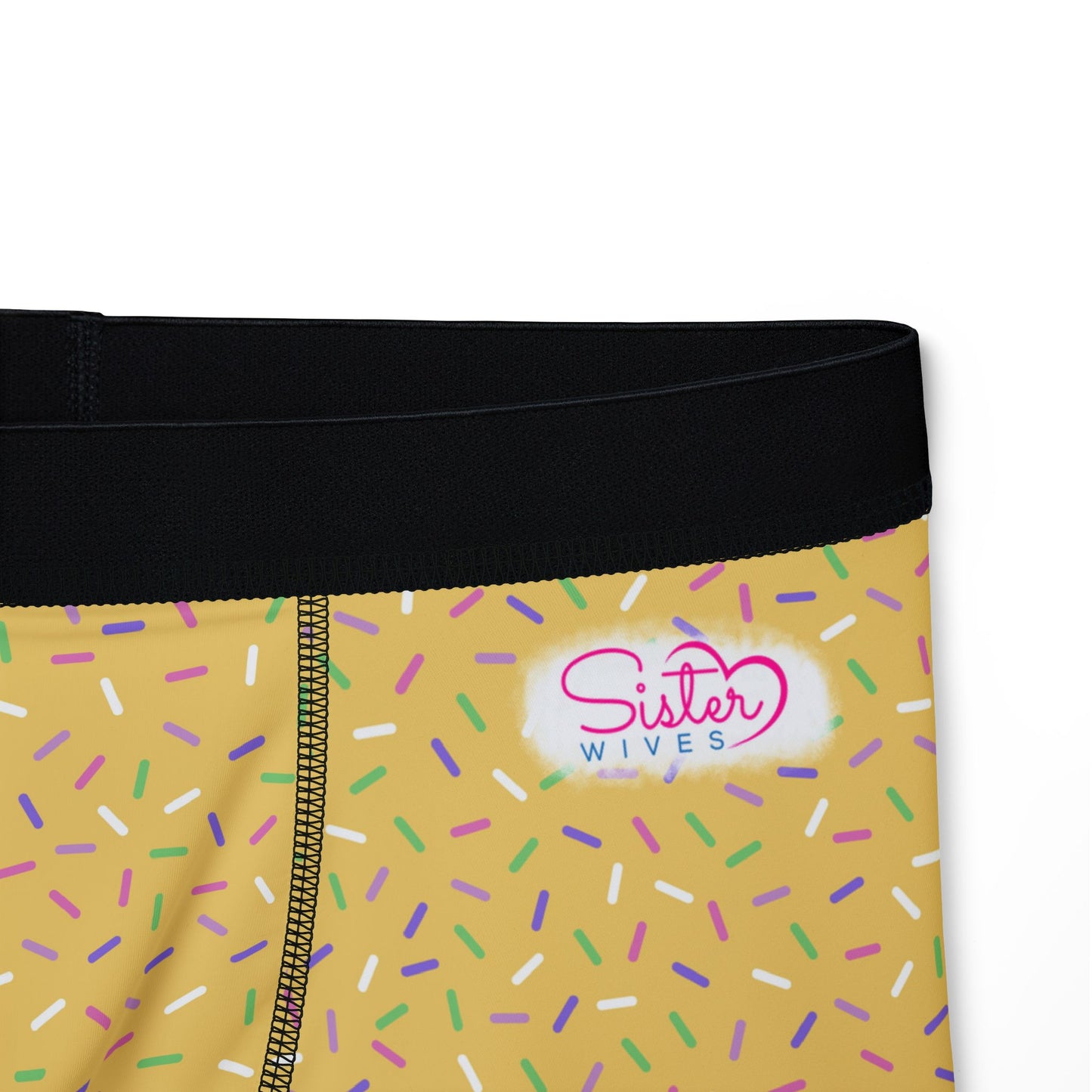 Yellow Sprinkle Men’s Boxer Briefs | Polyamory-Friendly Underwear | ENM Men’s Loungewear | Aesthetic Stretch Boxer Briefs | Body-Positive Intimates