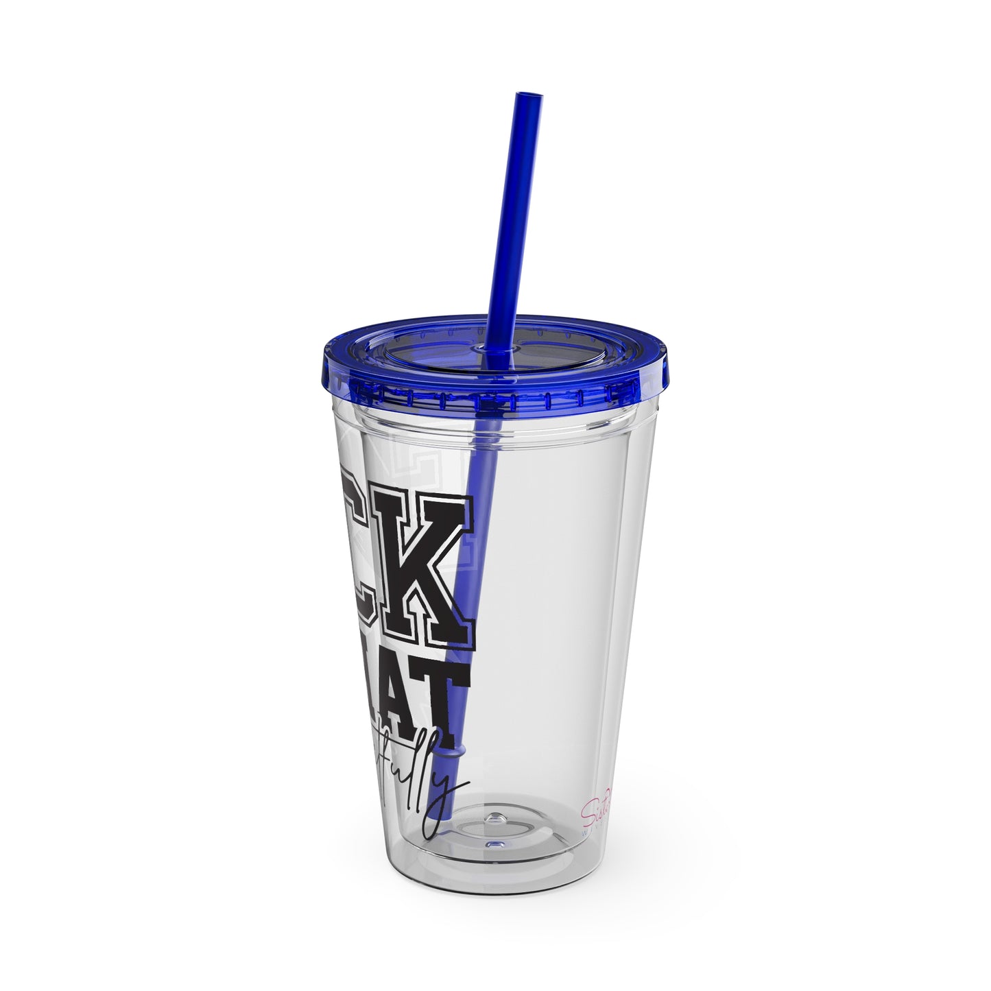 Fuck That, Respectfully” 16oz Sunsplash Tumbler | Funny Sarcastic Humor Cup | Sassy Attitude Drinkware | Bold Statement Travel Tumbler | Snarky Gift
