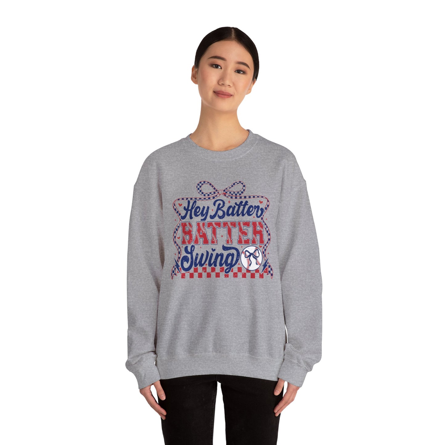 Hey Batter Batter Swing Sweatshirt | Playful Swinger Humor Pullover | ENM & Polyamory Lifestyle Apparel