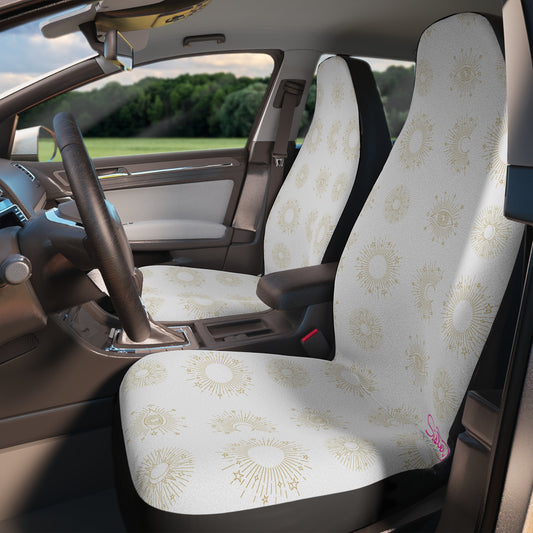 Celestial Polyamory Car Seat Covers – Astrology & Cosmic Interior Decor | ENM, Non-Monogamy & Pride-Friendly Auto Accessories