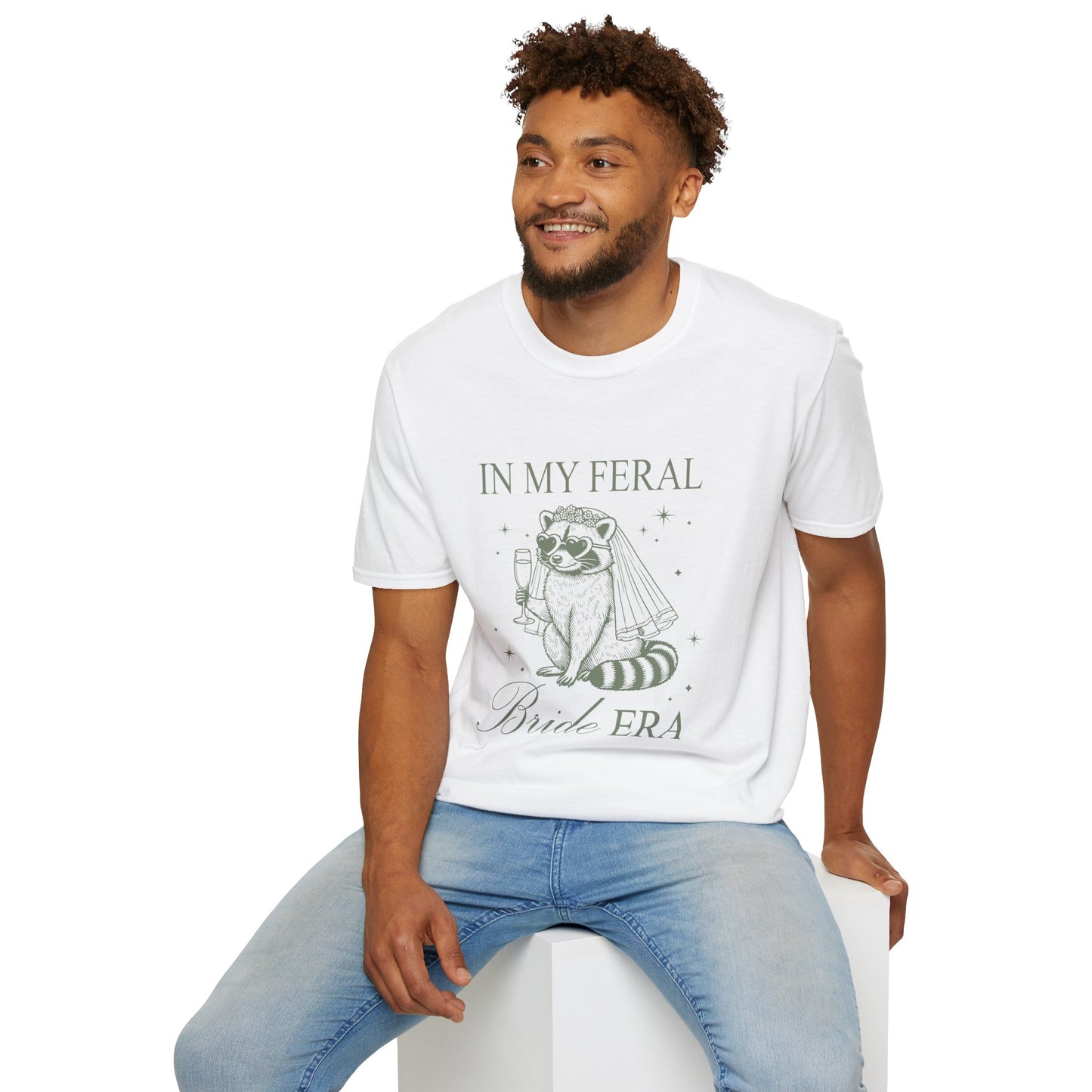 In My Feral Bride Era Shirt – Funny Bachelorette Party Tee, Chaotic Bride Humor Wedding Shirt, Poly-Friendly Unisex Gildan 64000