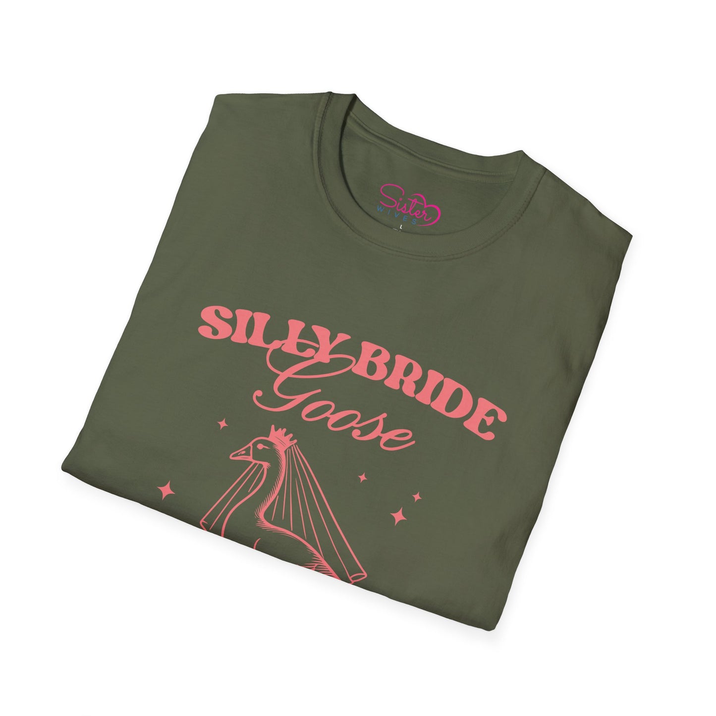 Silly Bride Goose Gettin Loose Shirt – Funny Bachelorette Party Tee, Bride Humor Wedding Shirt, Poly-Friendly Unisex Gildan 64000