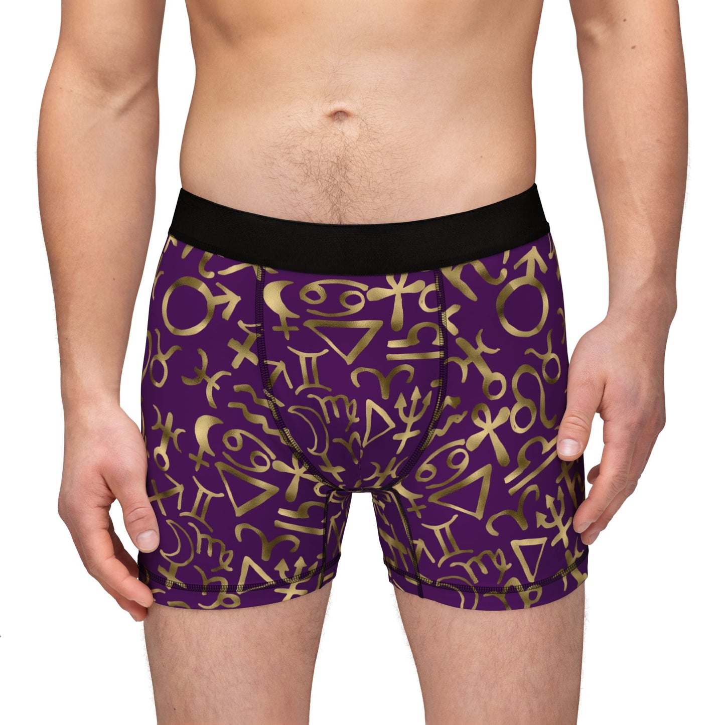 Celestial Polyamory Men’s Boxer Briefs – Astrology & Cosmic Underwear | ENM, Non-Monogamy & Pride-Friendly Intimates